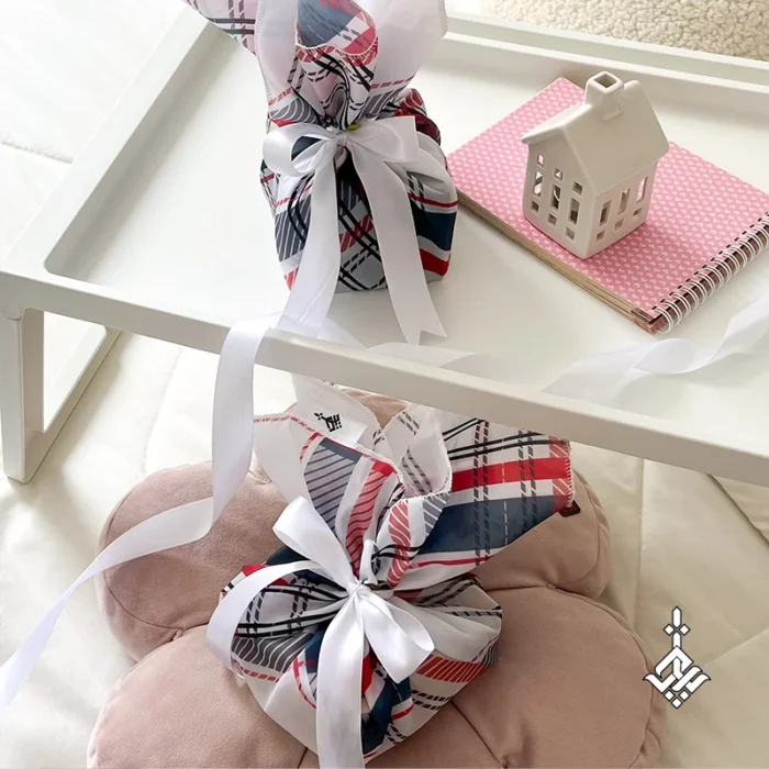 کادوپیچ پارچه ای طرح چهارخونه - Image 2